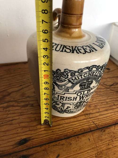 Antique Stoneware Whisky Jug Cruiskeen Lawn Mitchell's Old Irish Whisky Belfast